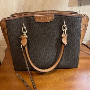 Michael Kors Black and Brown Satchel